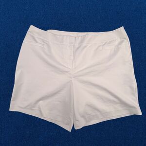 Lane Bryant Shorts Womens 28 Professional White High Waisted Minimalist Chinos